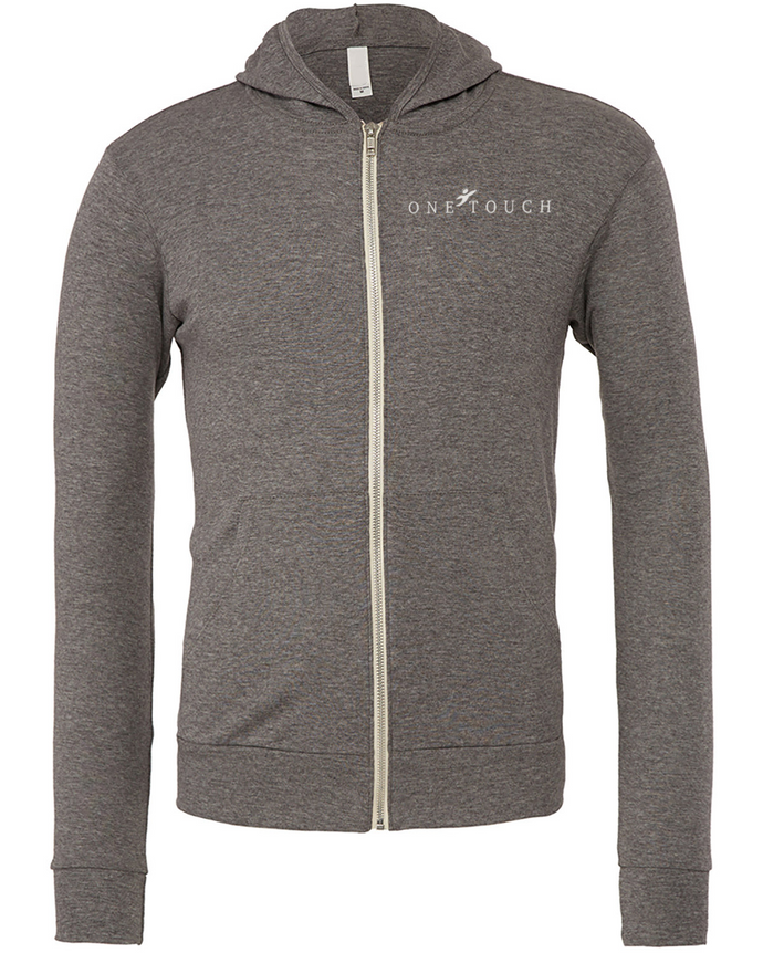 Triblend Full-Zip Lightweight Hoodie